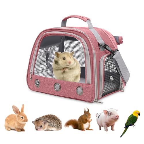 APKOL Sac de Transport pour Petits Animaux, 35 * 25 * 23Cm Sac De Voyage pour Animal Domestique,Cage De Transport Portable pour Petit Oiseau,Rats,Cochons...