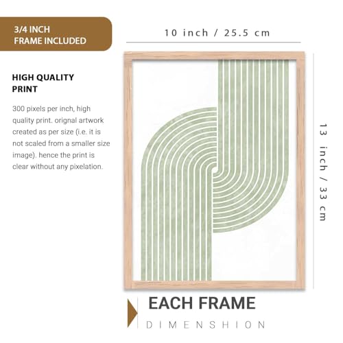 Image of kotart Aesthetic Boho Painting Wall Art Home Decoration | Boho Aesthetic Paintings With Frame For Living Room Bed Room Hotel Wall Decor Digital Reprint Set of 9 (10X13 inch)