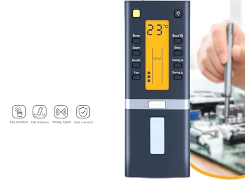 Image of AC Remote 5 Years Warranty Compatible for IFB Split 1.5Ton 3 Star AC Remote with Backlight (AC-204), Black