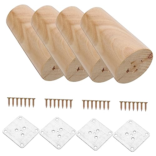 OSALADI 1 Juego Patas De Sofá De Madera Patas De La Mesa De Café Pies Patas del Sofá Patas De La Cama Patas para Muebles Patas Mueble Patas De Cama De Repuesto Sofá Pies 4 Piezas