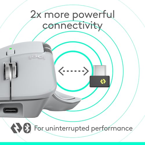 Image of Logitech MX Master 4, Ergonomic Wireless Mouse with Advanced Performance Haptic Feedback, Ultra-Fast Scrolling, USB-C Charging, Bluetooth, Windows, MacOS - Pale Grey