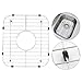 Generic Sink Protector Kitchen Sink Rack Abrasion-resistant Sink Drain Rack Sink Bottom Grid for Bathroom Cooling Defrosting Domestic, Center Drain Hole, 300x335mm