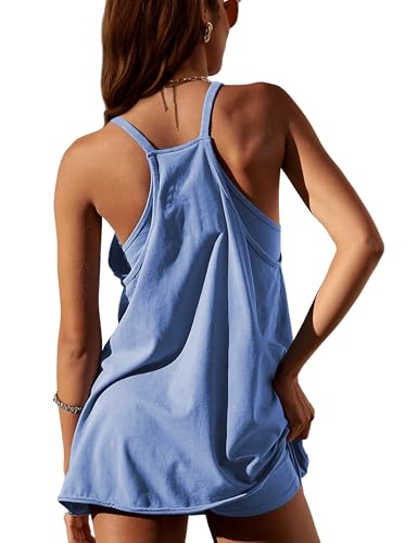 Image of Womens Sleeveless Athletic Hot Shot Mini Dress with Built-in Shorts