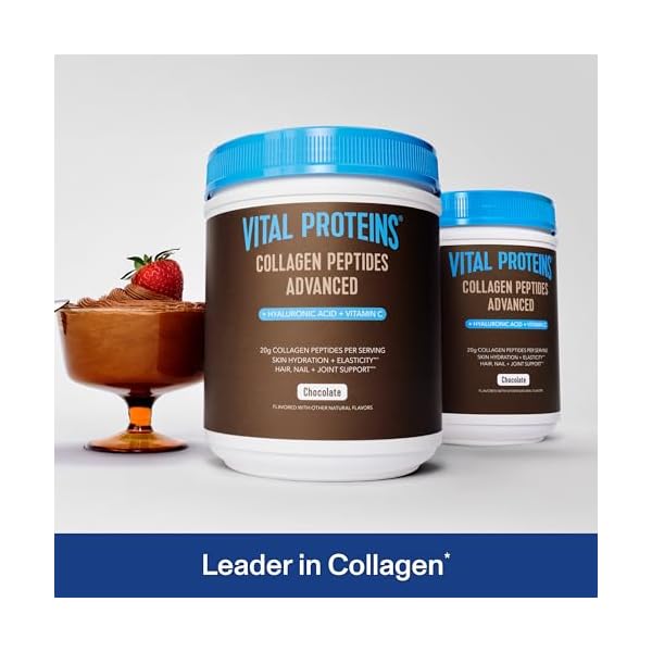 Vital Proteins Collagen Peptides advancedPowder20ghyaluronic Acid,Vitamin Cskin,hair,nail,joint supportBottleyes - Image 2