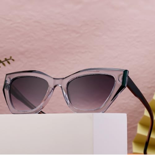 Lunettes de soleil carrées œil de chat pour femmes et hommes punk vintage