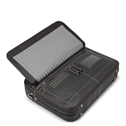 Image of Da Milano Leather Laptop Bag for Men & for Women - Fits Upto 15 inch Laptop (6166D)