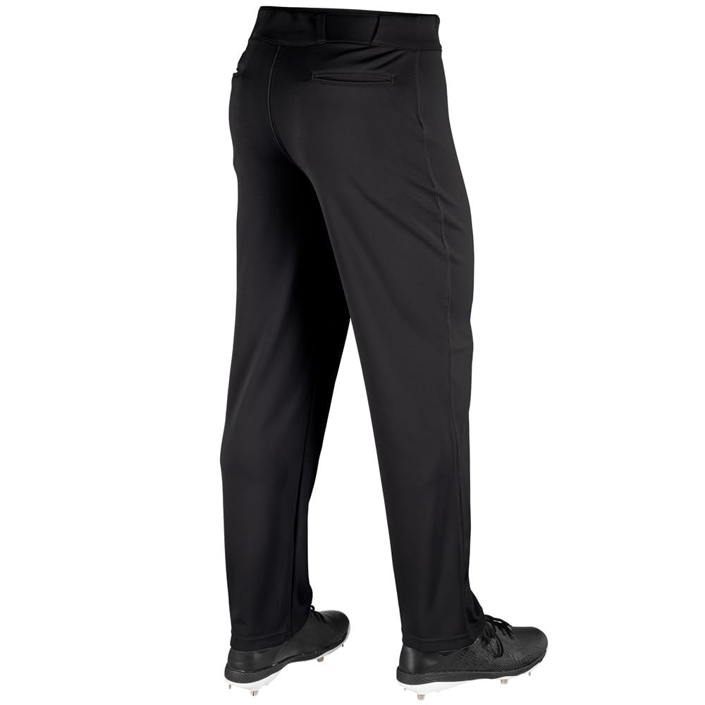 League Outfitters Men's Open Bottom Relaxed Fit Baseball Pants - Black - M