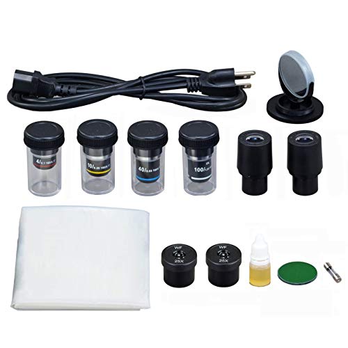 Image of OMAX M837ZL‑A191BOIL‑C180U3 Trinocular Compound Microscope 40X-2500X with Oil Immersion Objective, LED Illumination and USB 3.0 18MP Digital Camera