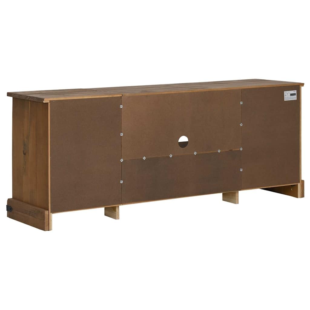 Centres de divertissement et meuble TV - Meuble TV Halden 2 portes coulissantes - 150 x 40 x 60 cm - Bois massif