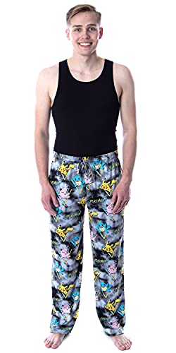 Pokémon Men's Pikachu Squirtle and Jigglypuff Tie Dye Adult Sleep Bottoms Pajama Pants4