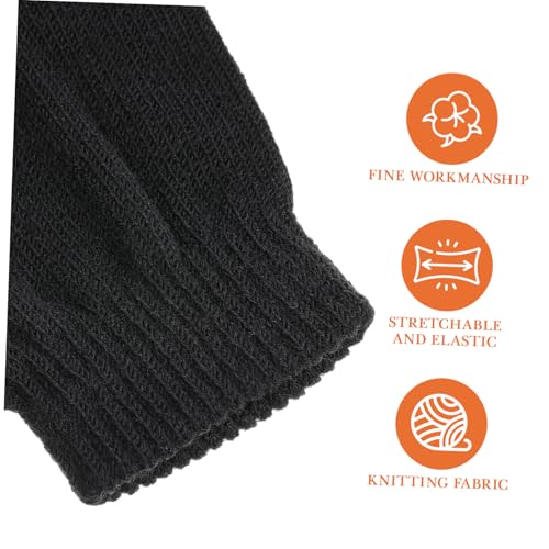 PartyKindom Warm Knit Gloves for Autumn and Winter Full Finger Design for Boys and Ages Lightweight and Washable Black3