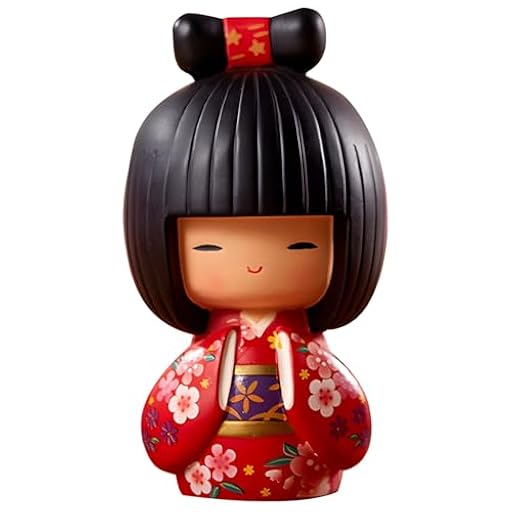 Kokeshi Doll - Auténtica muñeca geisha japonesa, exquisita artesanía de resina, decoración cultural japonesa perfecta, 4.3 x 2.8 x 12.2 pulgadas | Ya disponible en tu tienda friki favorita! En mundofriki.es!