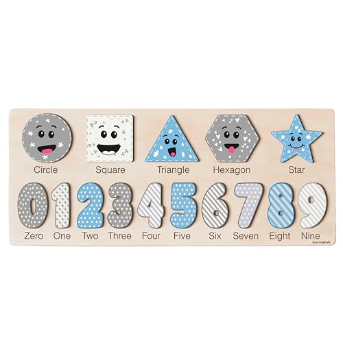 Zuzu Puzzle Wooden Puzzle for Toddler, Boy and Girl, Personalized Montessori Toy Puzzle, 12 Month Toy, Gifts for 0 1 2 3 Years Old, Baby Gift, Toddler Gift, Kid Gifts, 3 6 9 12 24 36 Months