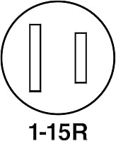 Vista 2 de Legrand Pass & Seymour SA155BKCC10 - Conector residencial de hoja recta, 15 amperios, 125 voltios, dos polos, dos cables, negro (1 unidad)