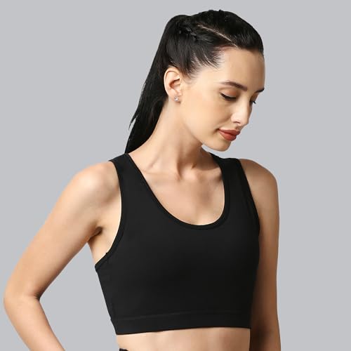 Image of SOIE Women's Medium Impact Quick Dry Padded Racerback Printed Athleisure Sports Bra