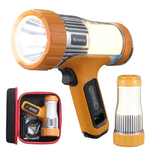 Projecteur rechargeable FORTO 3000 lm avec batterie 5000 mAh jaune
