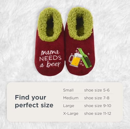 Image of Snoozies Slipper Socks -Funny Quote House Slippers for Women, Non-Slip Fuzzy