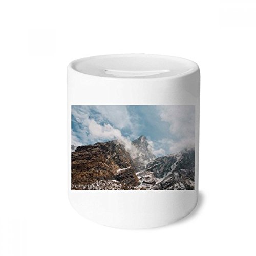 Tirelire brouillard nature paysage forestier, le cadeau idéal en céramique pour petits et grands