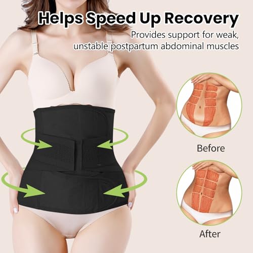 Image of Postpartum Girdle C-Section Recovery Belt Back Support Belly Wrap Belly Band Shapewear
