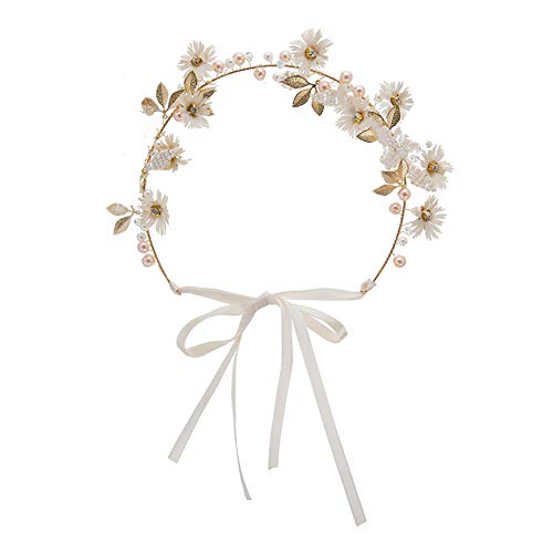 Preisvergleich Produktbild chunnron Haarband mädchen Blumen Haarband Hochzeitshaarzubehör für die Braut Hochzeit Stirnbänder für die Braut Haarnadeln für die Hochzeit Brautstirnband