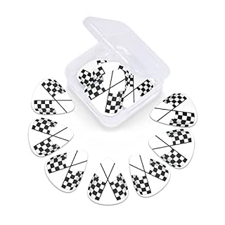 Médiators Guitare 12-Pack Noir Blanc Formule Drapeaux À Carreaux Motif Médiators Guitare Électrique Guitare Acoustique… - Les Beatles, Paul McCartney, John Lennon, RIngo Starr, George Harrison Médiators Guitare 12-Pack Noir Blanc Formule Drapeaux À Carreaux Motif Médiators Guitare Électrique Guitare Acoustique… – Image 5