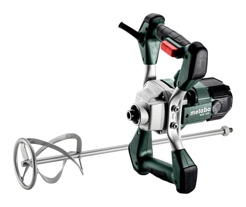metabo Rührwerk RWE 1200-1200 W, 30 l, 900 /min Drehzahl - Ergonomischer Griff, robustes Aluminiumgehäuse, spritzwassergeschützt, variable Geschwindigkeit - Ideal für Baustellen und Heimwerker