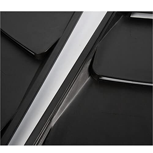 Runsentai Fits Gt 1/4 Quarter Side Window Louver Cover 2Pcs Matt Black #TOP6