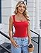 Avidlove Crop Tops for Women Sexy Square Neck Red Tank Top Undershirt Soft Comfortable Summer