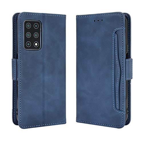 Jiajihua Cover Compatible with Cubot X30 [Dual Card Slot][Flip Stand][Phone Case][Magnetic Clasp] Wallet Blue