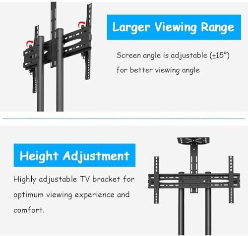 Soporte móvil para TV con ruedas y altura ajustable miniatura 5