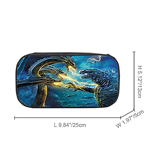 MATMO Ensemble sac à dos et déjeuner pour garçons, bandoulière scolaire, trousse crayons (Monster Dragon Ensemble sac à dos 13) – vue 4