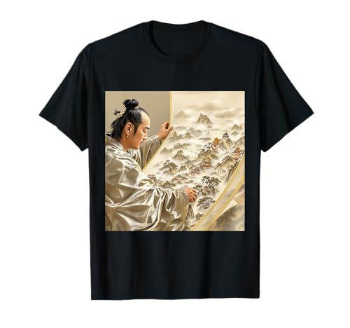 ファンタジー 日本画家 風景 Tシャツ