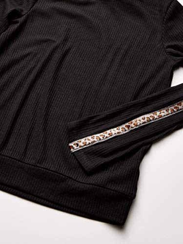 Speechless Girls' Embellished Sleeve Mock Neck Top2