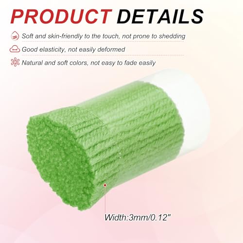 Image of MECCANIXITY 15 Rolls Latch Hook Yarn, 3mm Green Latch Hook Kit Yarn Precut Hook Rugs Making Crochet Bundles for Rug Adults Beginners Tapestry DIY Craft