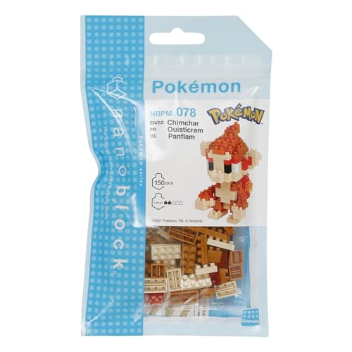 nanoblock Bandai Chimchar Pokemon Model Building Blocks Puzzles For Adults And Kids, Multi-coloured, small - Image 2