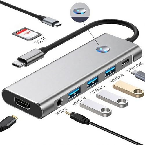 Hub d'extension USB C avec répartiteur multiport compact pour transferts de données rapides - 6