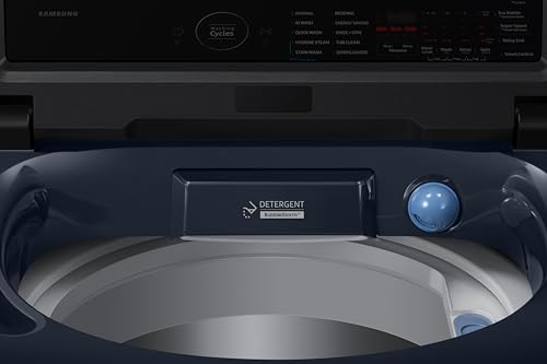 Image of Samsung, 10kg, 5 Star, AI Wash, Eco Bubble, AI Energy Mode, AI VRT+, Hygiene Steam, Quick Wash, Smart Control, Digital Inverter, Fully-Automatic Top Load Washing Machine, WA80F10B3NTL, BRUSHED NAVY