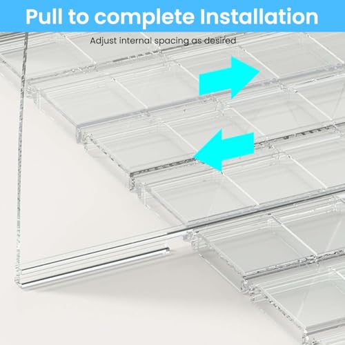 Image of HASTHIP Adjustable Wardrobe Divider, Purse Organizer for Handbag, Dividers for Bags, 4-Compartment Clear Bag Storage, Multi Purpose Desk Dividers for File Folders