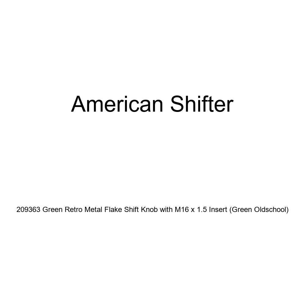 American Shifter 209363 Green Retro Metal Flake Shift Knob with M16 x 1.5 Insert (Green Oldschool)