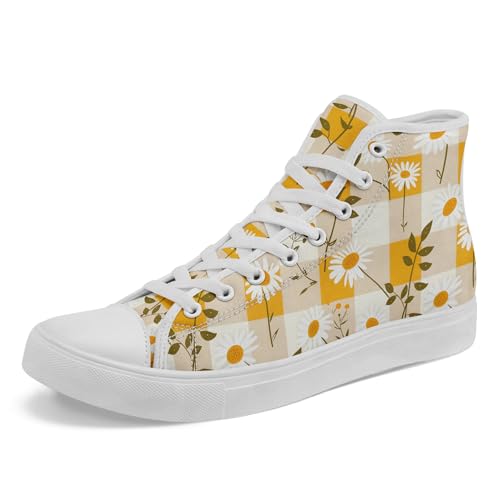 Spring Summer High Top Canvas Sneakers for Boys Girls, Breathable Lightweight Comfortable Rubber Sole Casual Outdoor Shoes