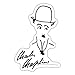 Spreadshirt® Charlie Chaplin The Tramp Signature Autocollant/Sticker, Taille Unique, Blanc Mat