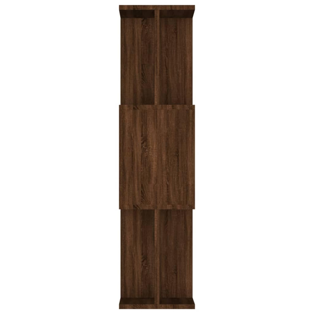 Regał na książki/ścianka działowa, brązowy dąb, uniwersalny regał na książki, regał biurowy do hotelu, 80 x 24 x 96 cm, materiał drewnopochodny