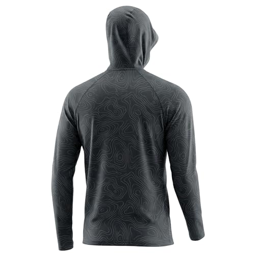 LOOGU Men's UPF 50+ Sun Protection Hoodie Shirt Long Sleeve Lightweight, Rash Guard SPF T-Shirts for Fishing Hiking