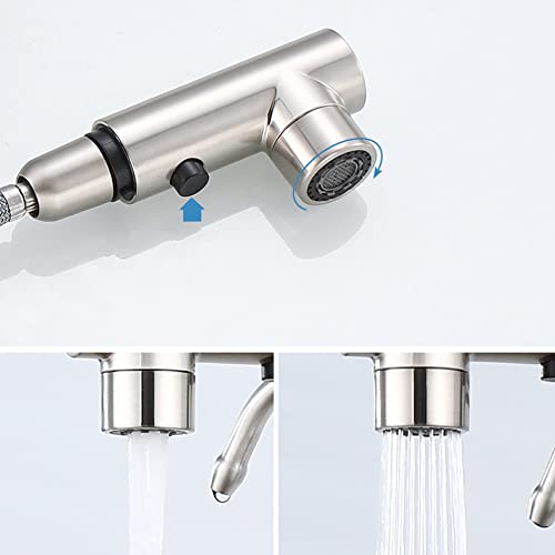 Robinet cuisine 3 voies chrome mitigeur extractible en laiton