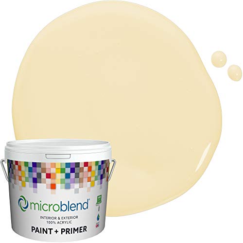 Get Discount Offer Microblend Interior Paint and Primer - Yellow/Big Yellow Flower, Eggshell Sheen, 5 Gallon, Premium Quality, High Hide, Low VOC, Washable, Microblend Yellows Family