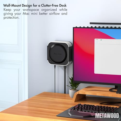 Image of Mac mini Stand (Mount to a Wall, Monitor, or Desk) | Heat Dissipation Design