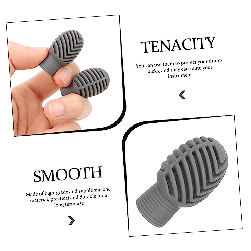 HANABASS 2pcs Silicone Drumstick Caps Mute Tips Drumstick Protectors for Silent Practice Portable Drum Set Accessories Compatible 7A 5A miniatura 4