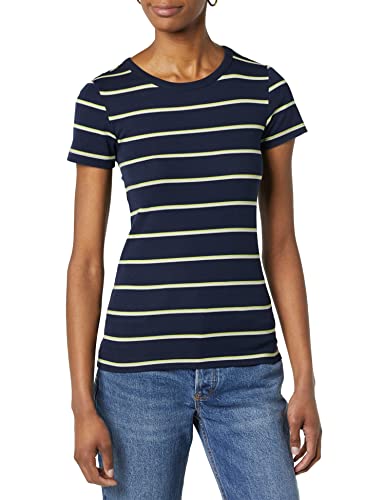 Image of Amazon Essentials Women's Slim-Fit Short-Sleeve Crewneck T-Shirt, Pack of 2