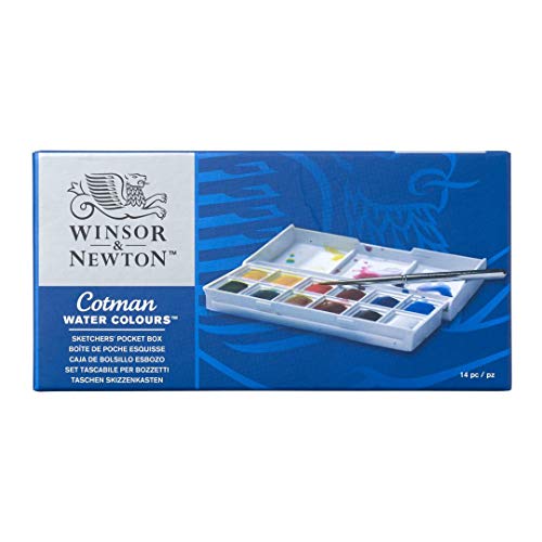 Winsor & Newton 0390640 Cotman Water Colour Range, Multicolour 8ml and 21ml