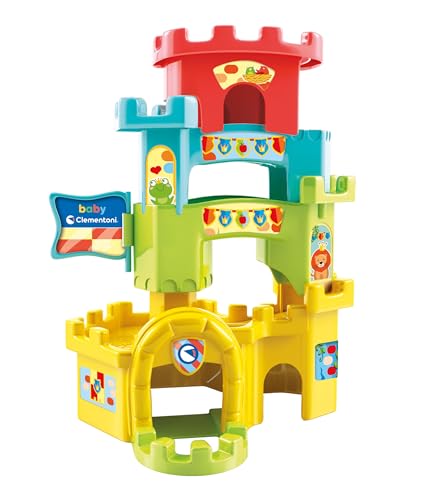 Clementoni-17226 - Torre Apilable con circuito de bola - Juguete bebé a partir de 10 meses
